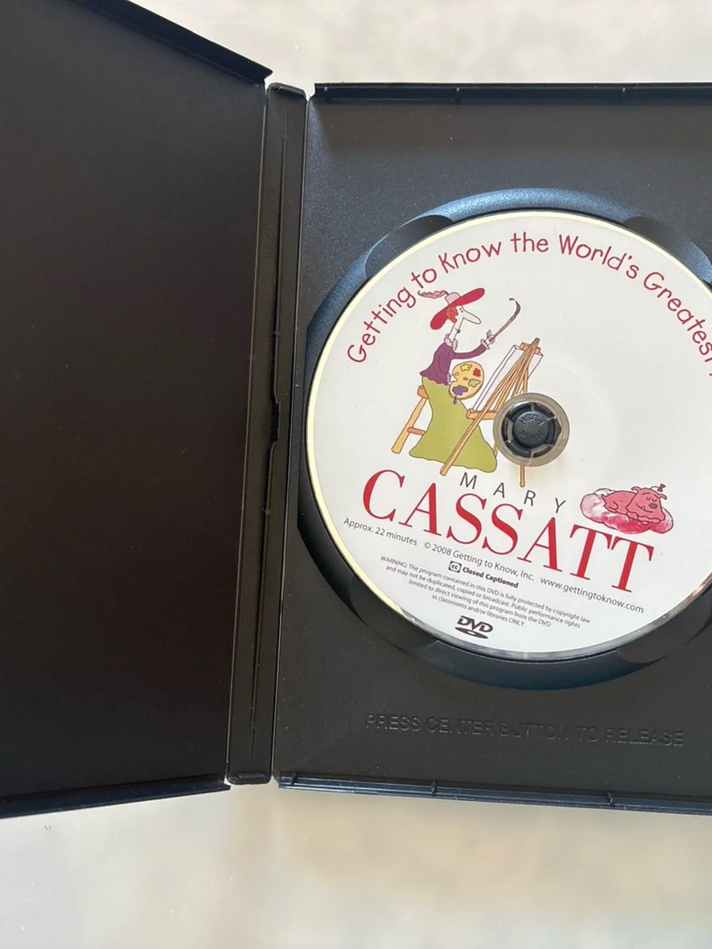 Mary Cassatt Art Video — White Cover